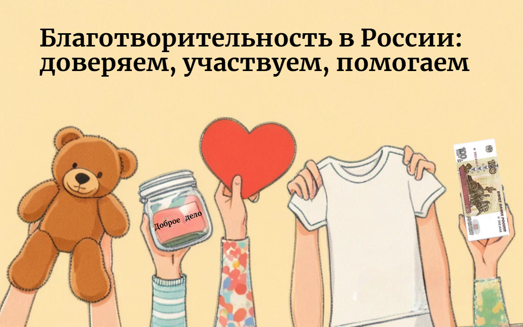 Благотворительность в России: доверяем, участвуем, помогаем.
